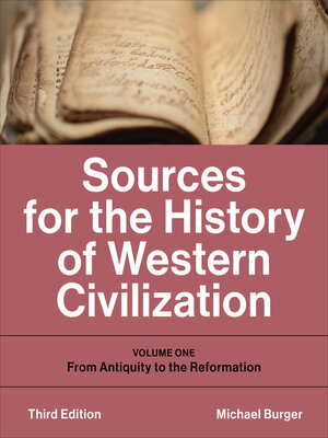 cover image of Sources for the History of Western Civilization, Volume 1